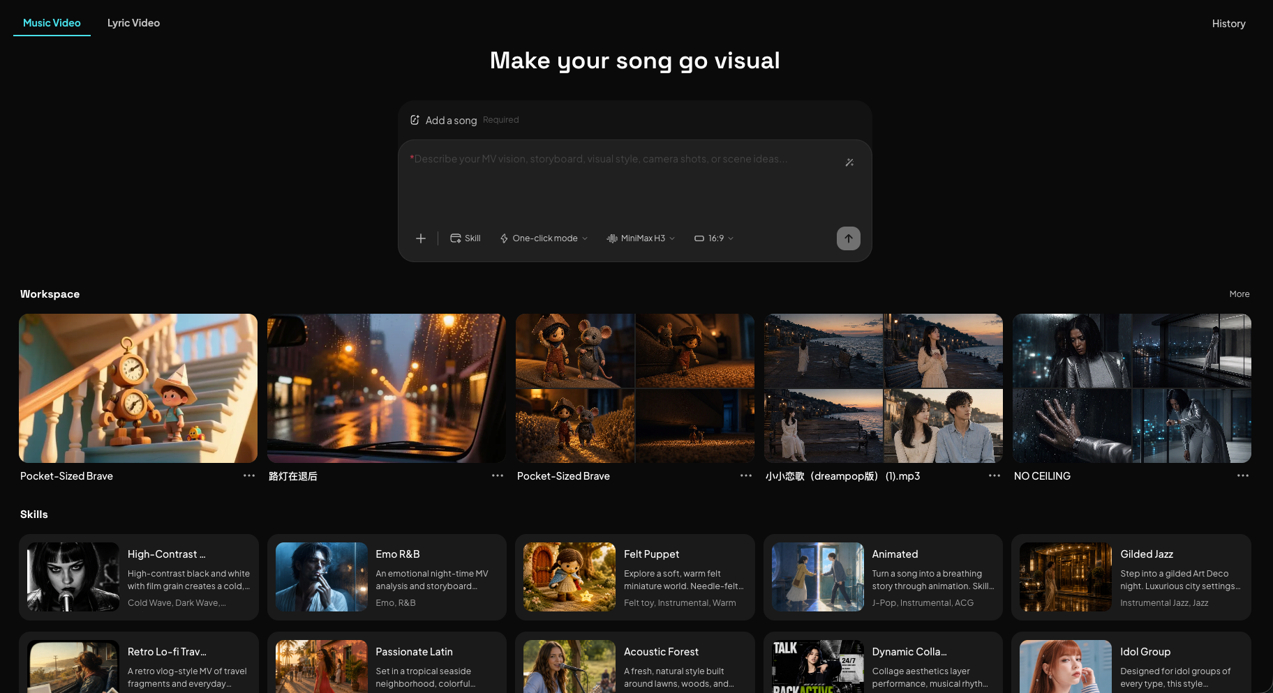 Music Video creation